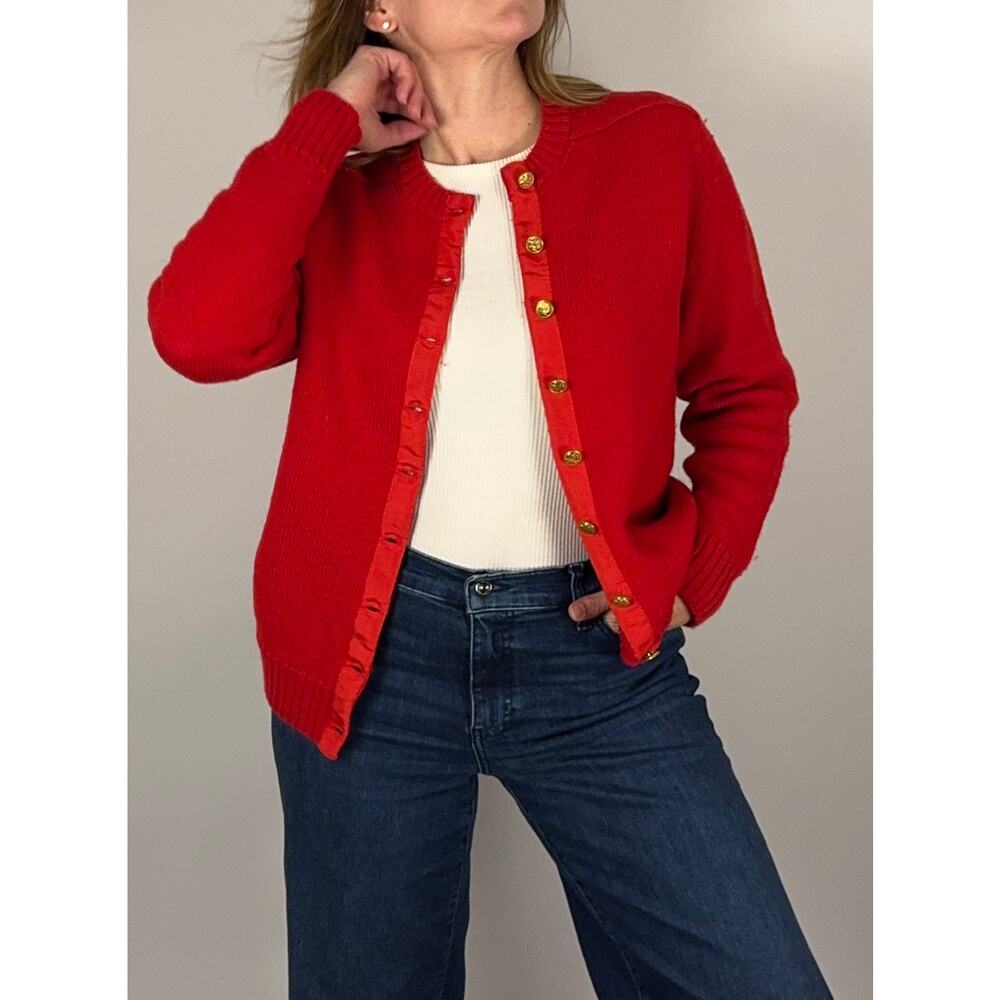 Vintage 100% Wool Archie Brown & Son Cardigan with Gold Buttons